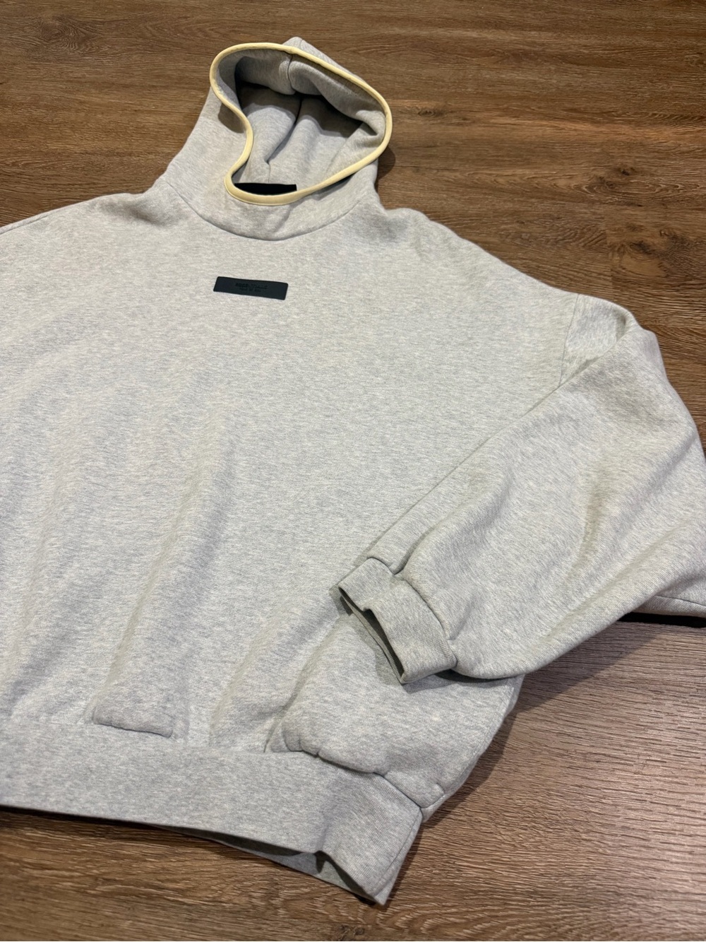 Fear of God Essentials Light Heather Grey Oversized Hoodie Medium Unisex - Picture 5 of 12